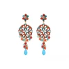 Chiara dangling pierced stud earrings - red