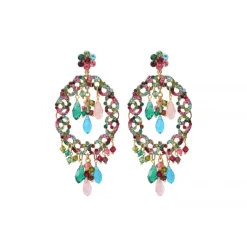 Chiara graphic stud earrings - multicoloured