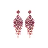 Chiara pierced drop stud earrings - fuchsia pink