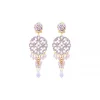 Chiara pierced stud earrings - violet