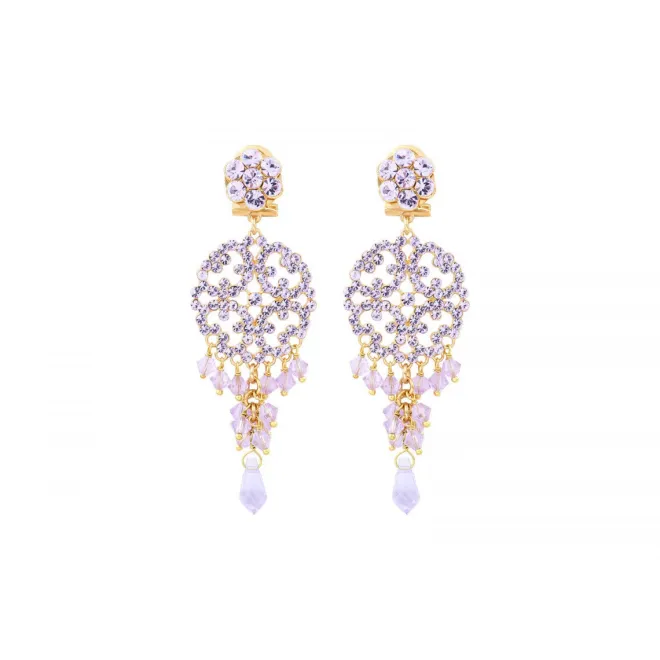 Chiara pierced stud earrings - violet