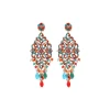 Chiara pierced stud earrings - red and blue
