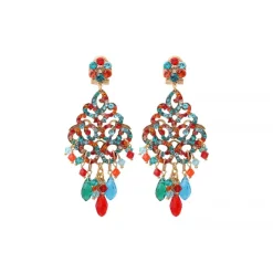 Chiara pierced stud earrings - red