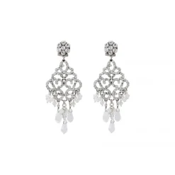 Chiara pierced stud earrings - silver