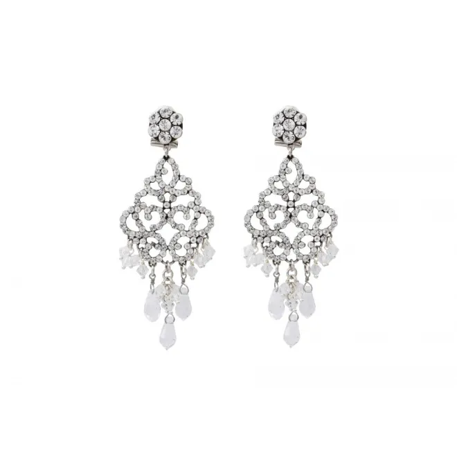 Chiara pierced stud earrings - silver