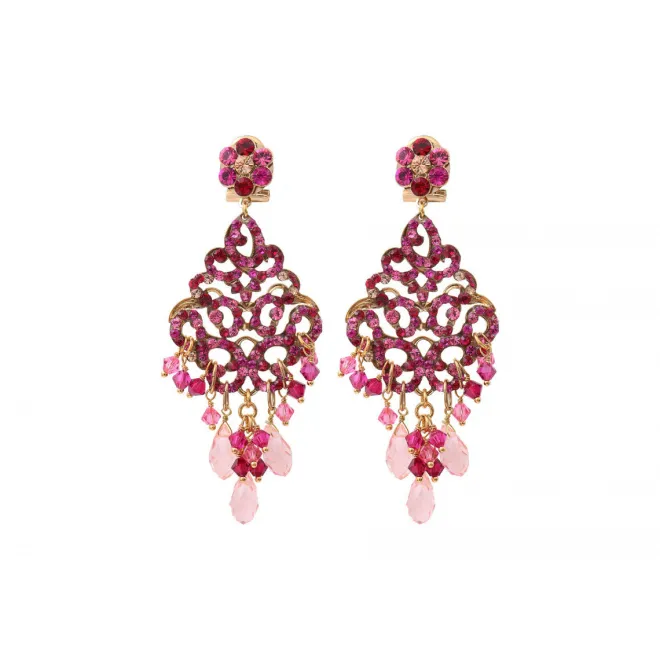 Chiara pierced stud earrings - fuchsia pink