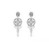 Chiara round stud earrings - silver