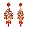 Chiara Solar Pierced Stud Earrings - Red