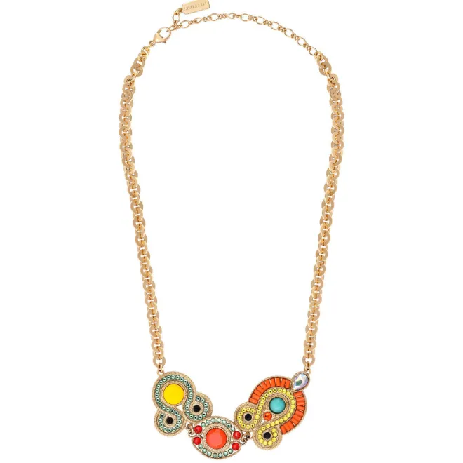 Circus Adjustable Short Chain Necklace - Green
