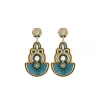 Circus clip-on earrings - blue