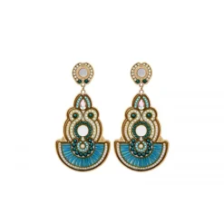 Circus clip-on earrings - blue