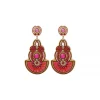 Circus clip-on earrings - fuchsia pink
