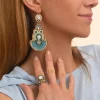 Circus large sleeper earrings - blue