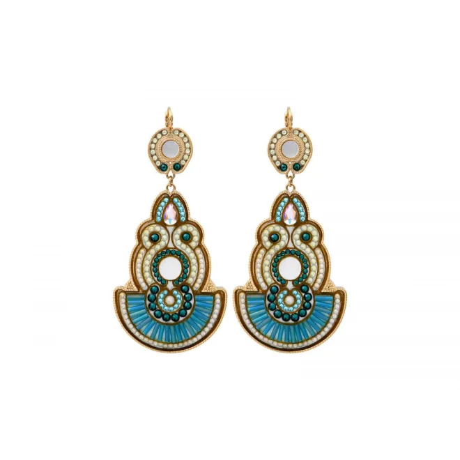 Circus large sleeper earrings - blue