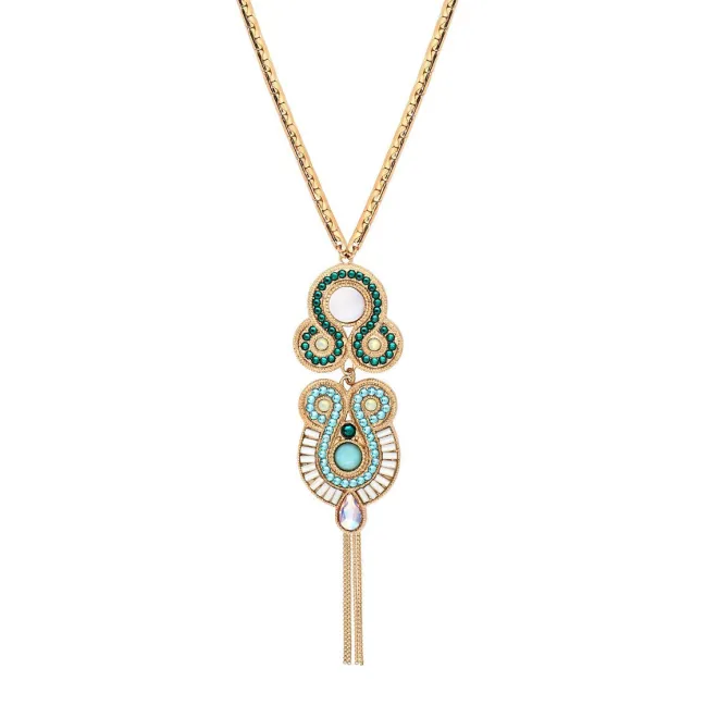 Circus pendant necklace - blue