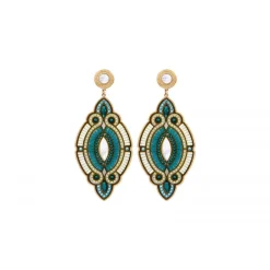 Circus pierced stud earrings - blue