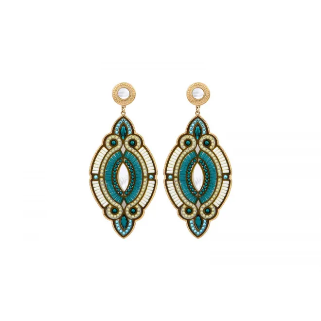 Circus pierced stud earrings - blue