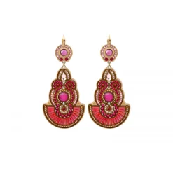 Circus sleeper earrings - fuchsia pink