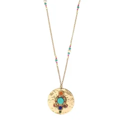 Claudia Adjustable Pendant Necklace - Multicolored