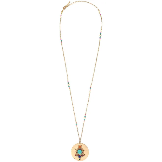 Claudia Adjustable Pendant Necklace - Multicolored