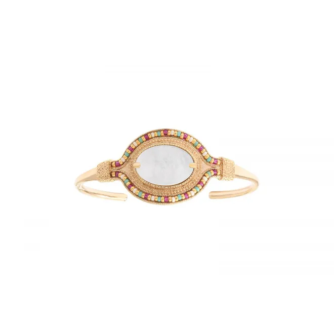 Claudia bangle bracelet - white