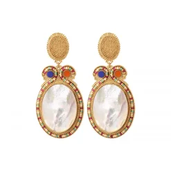 Claudia clip-on earrings - mother-of-pearl