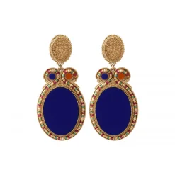 Claudia clip-on earrings - blue