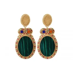 Claudia clip-on earrings - green