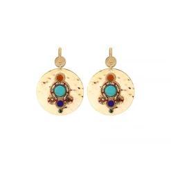 Claudia modern sleeper earrings - multicoloured