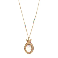 Claudia pendant necklace - white