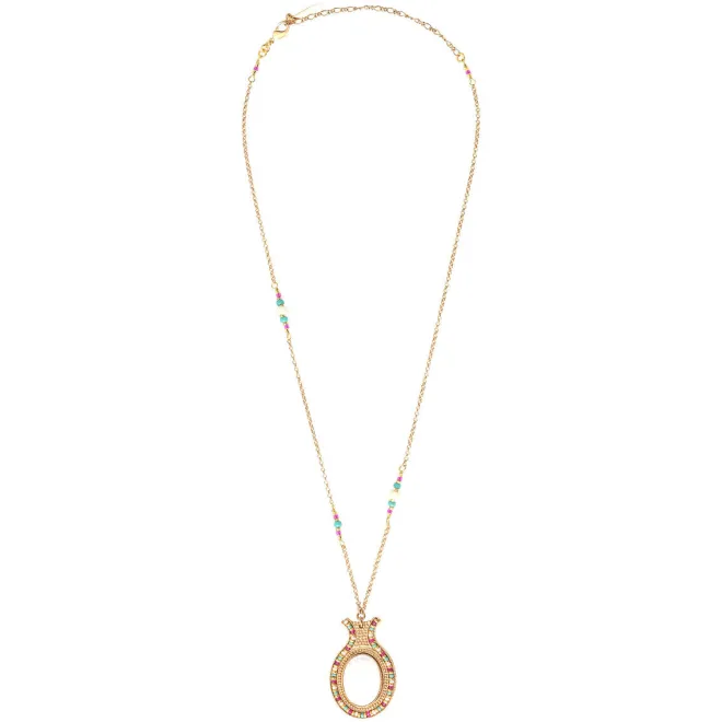Claudia pendant necklace - white
