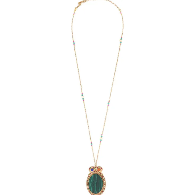 Claudia pendant necklace - green