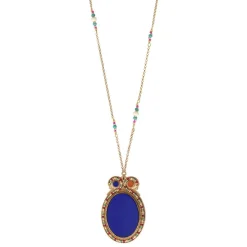 Claudia pendant necklace - blue