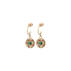 Claudia pierced stud earrings - green