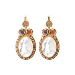 Claudia sleeper earrings - mother-of-pearl