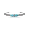 Dakota adjustable bangle bracelet - turquoise