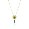 Dakota Adjustable Delicate Pendant Necklace - Green