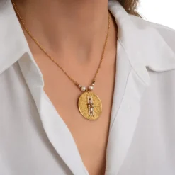 Dakota Adjustable Pendant Necklace - Pearl