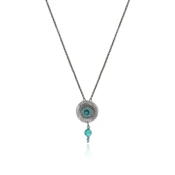 Dakota Adjustable Pendant Necklace - Turquoise