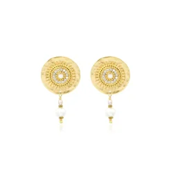 Dakota delicate earrings - pearl