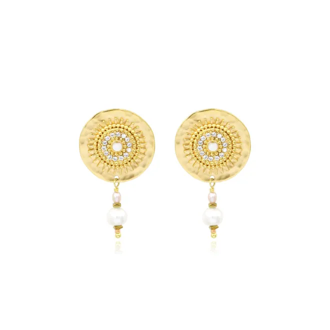 Dakota delicate earrings - pearl