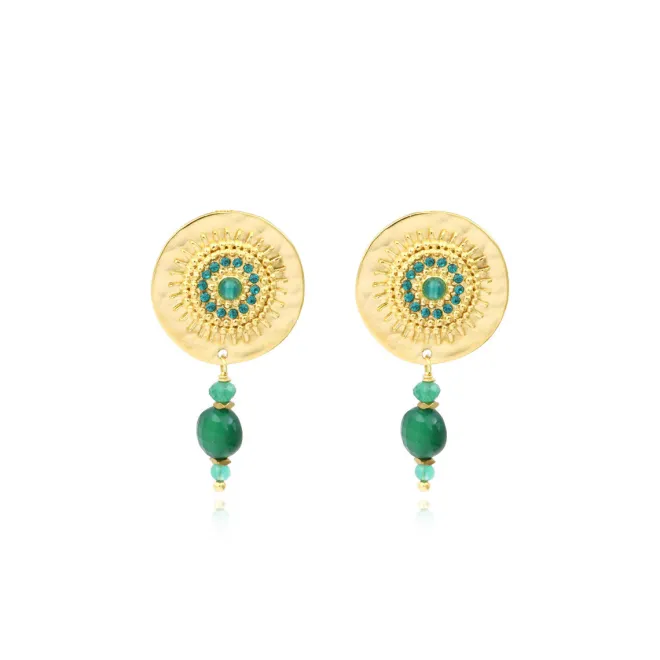 Dakota delicate earrings - green