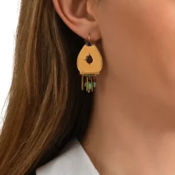 Dakota wide earrings - multicoloured