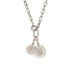 Farah Adjustable Pendant Necklace - Silver