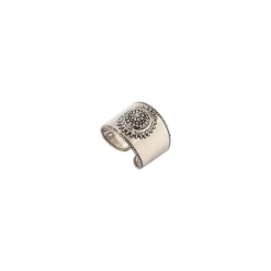 Farah Adjustable Wide Ring - Silver