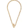Farah chain choker necklace - gold