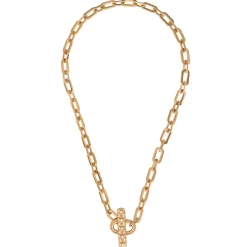 Farah chain choker necklace - gold