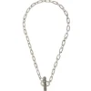 Farah chain choker necklace - silver