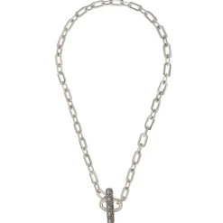 Farah chain choker necklace - silver