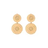 Farah clip-on drop earrings - gold